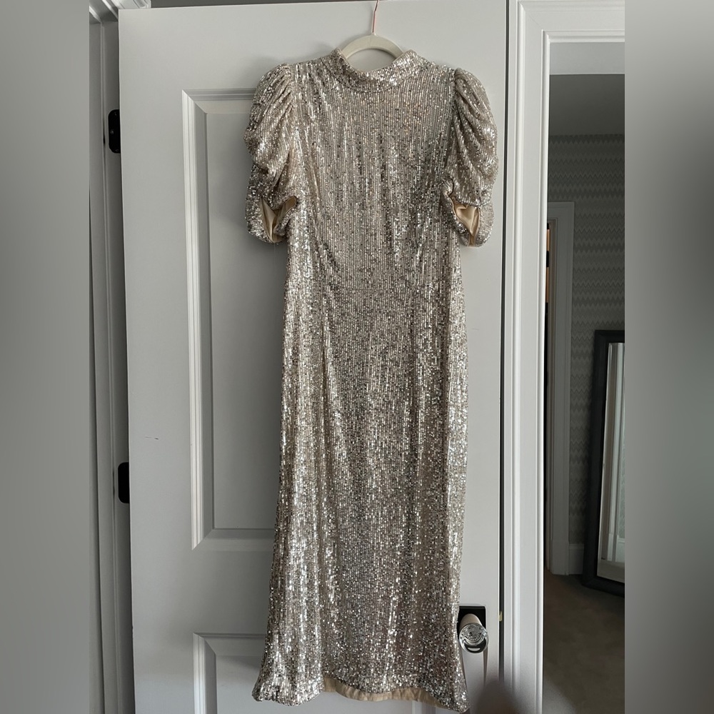 Brand new H&M long silver/gold sequin dress
